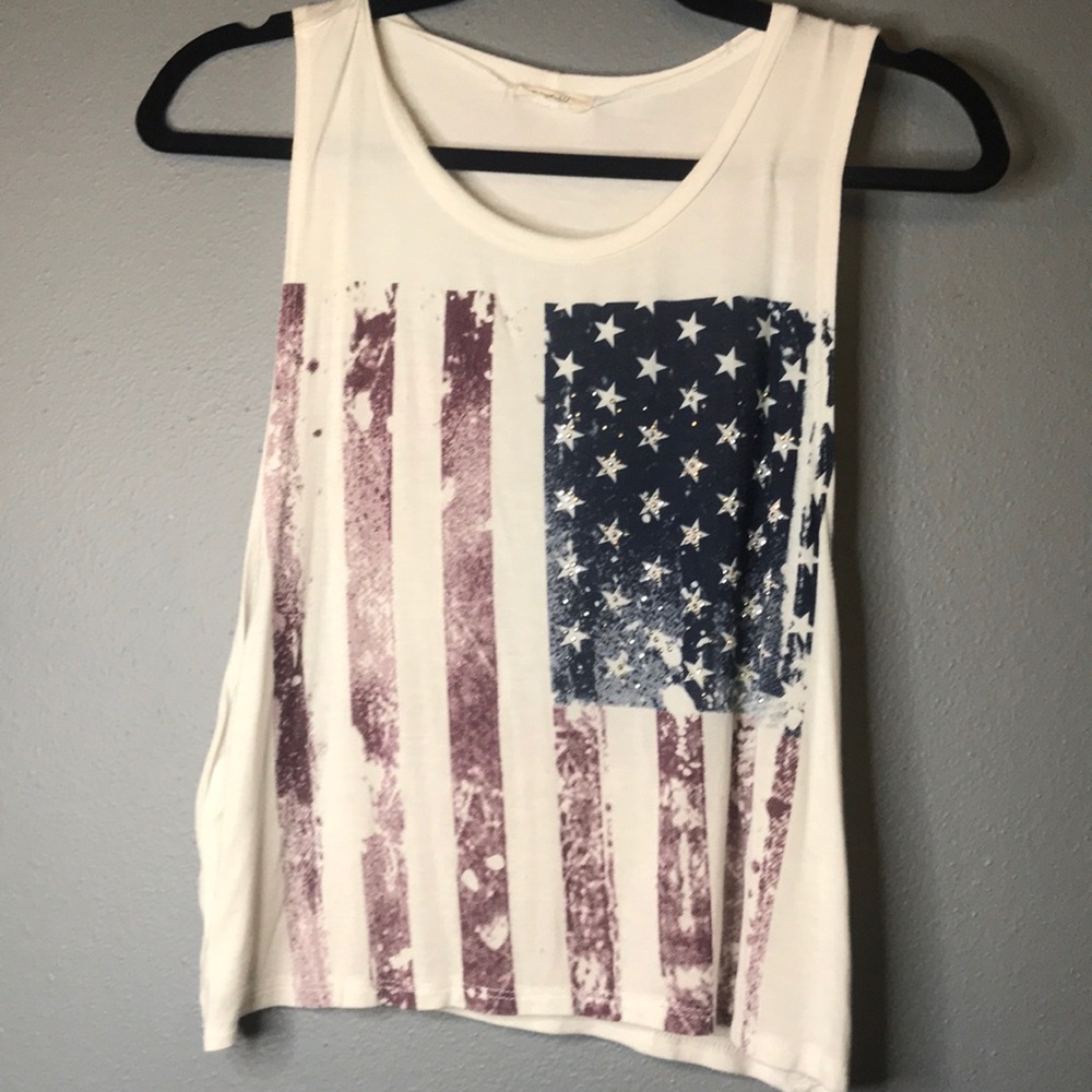 American flag crop top